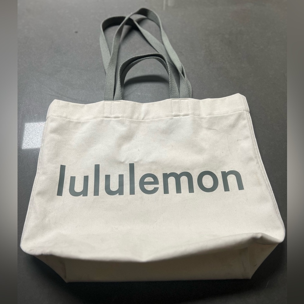 Lululemon Double Handle Canvas Tote Bag